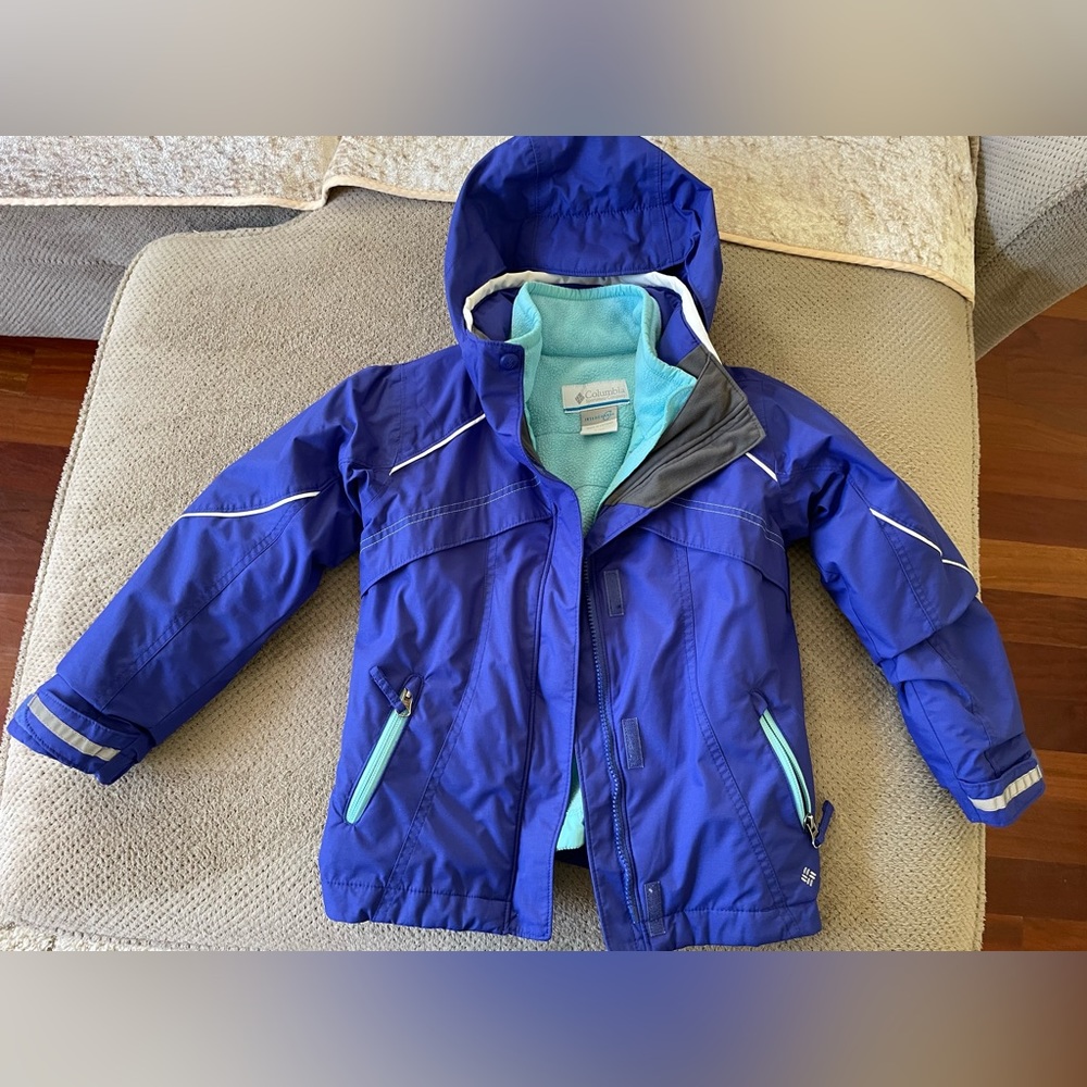 6X Columbia bugaboo little girl winter jacket 2 in 1